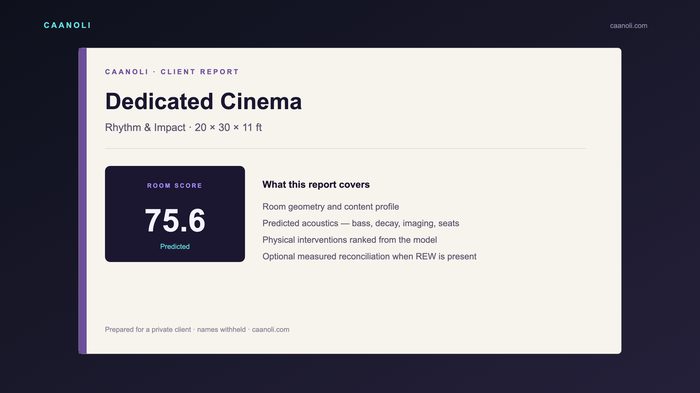 Sample Room Passport cover page for a dedicated cinema project